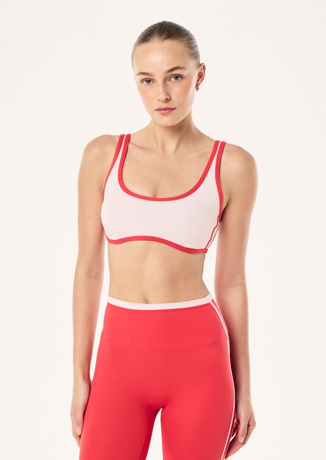 Solis Scoop Sports Bra in Soft Pink & Strawberry