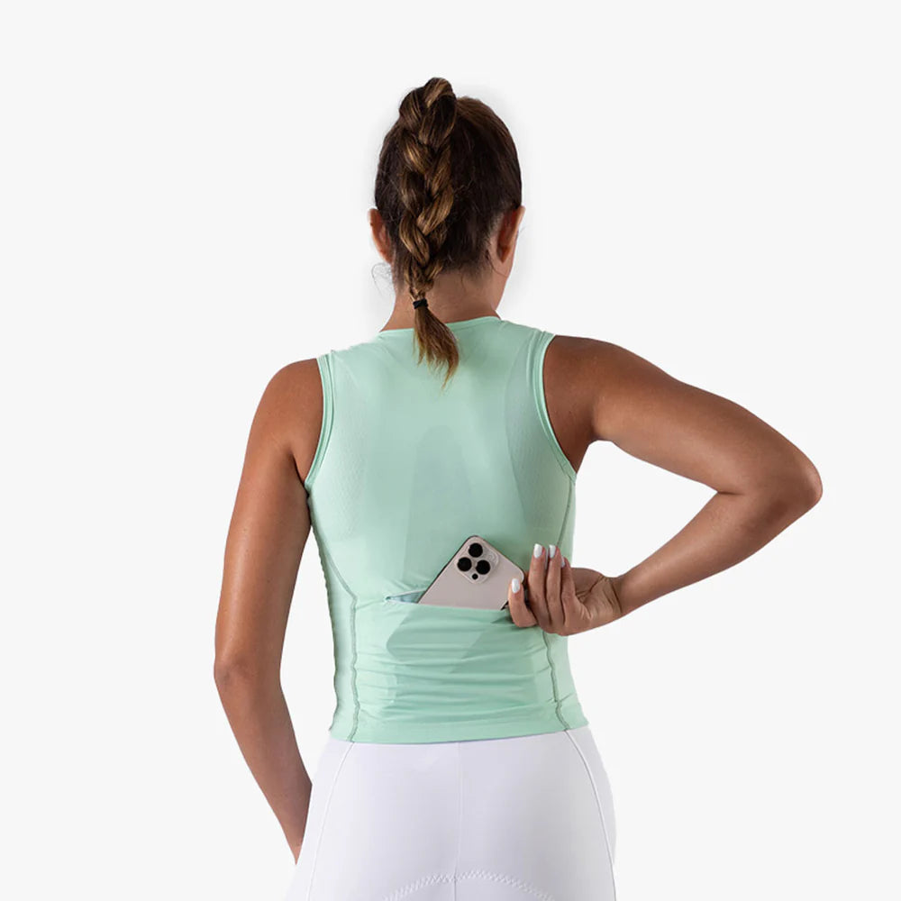 Women's Sleeveless Base Aero Vest - Mistleaf