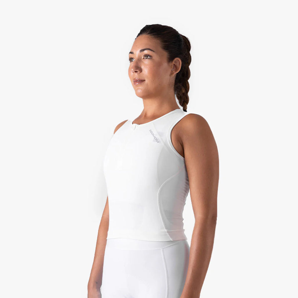 Women's Sleeveless Base Aero Vest - White Drift