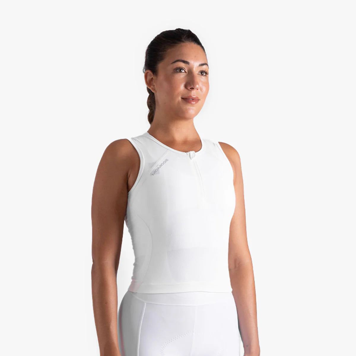 Women's Sleeveless Base Aero Vest - White Drift