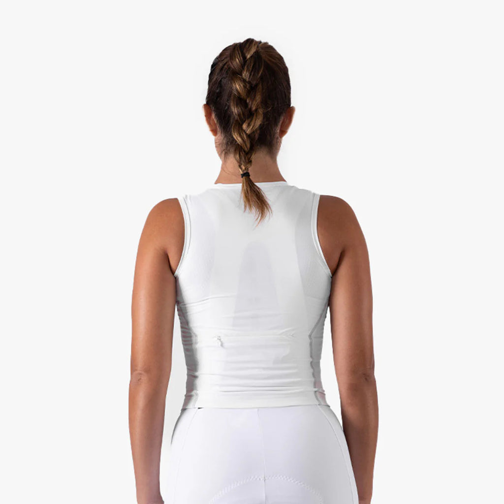 Women's Sleeveless Base Aero Vest - White Drift