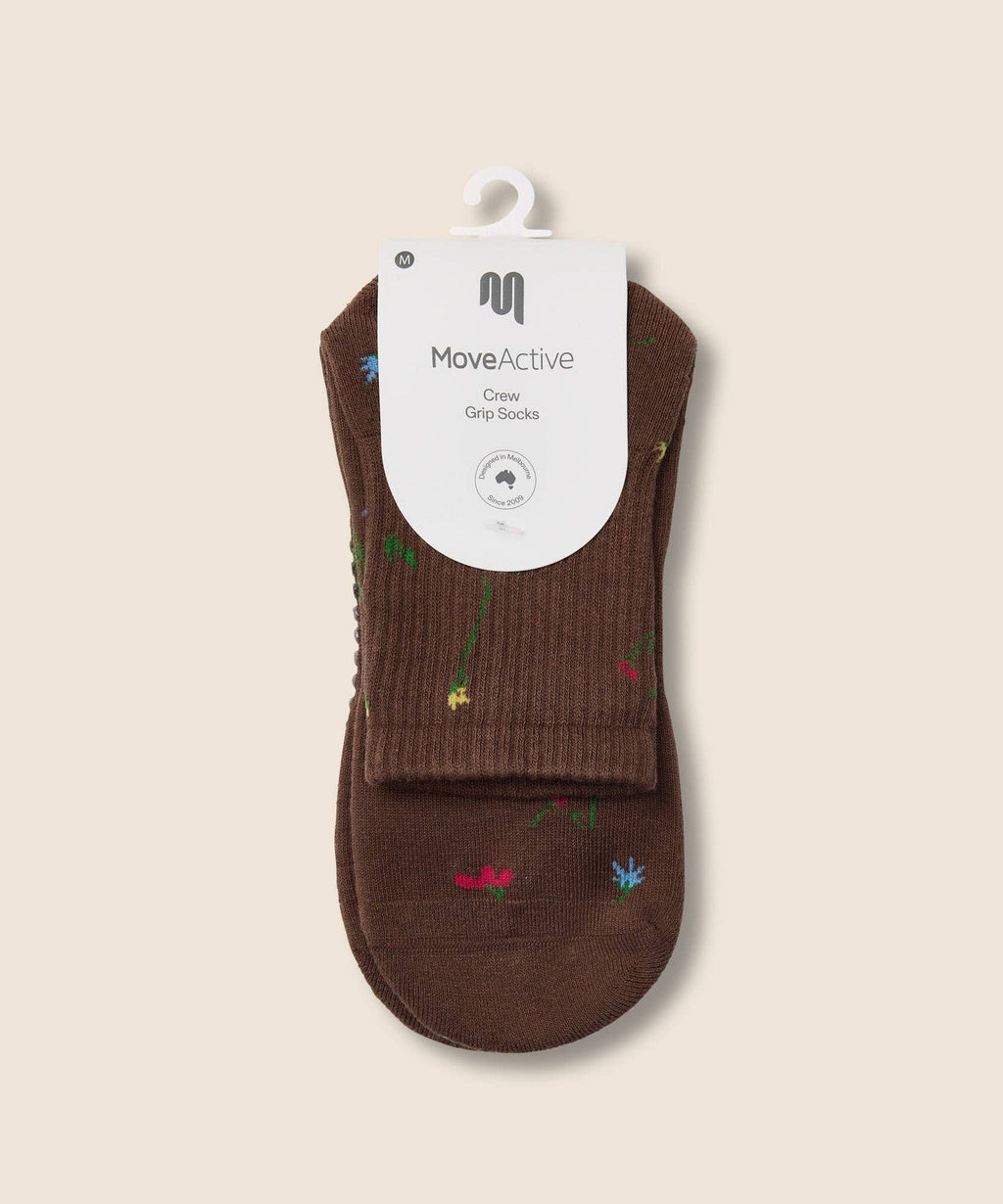 Crew Grip Socks - Wildflower Brown