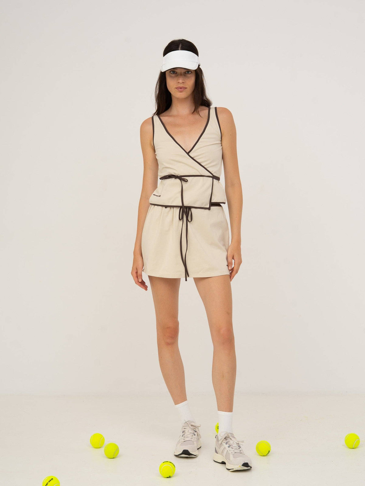 Serve White Sports Wrap top