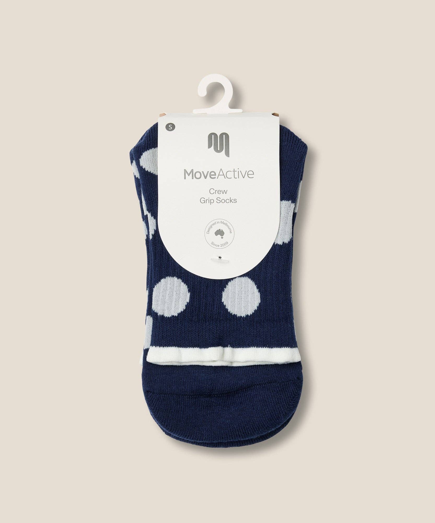 Crew Grip Socks - Polka Dot Navy