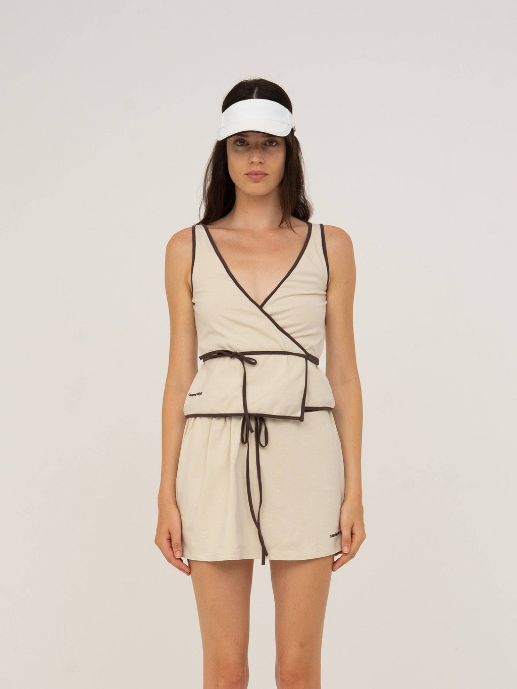 Serve White Sports Wrap top
