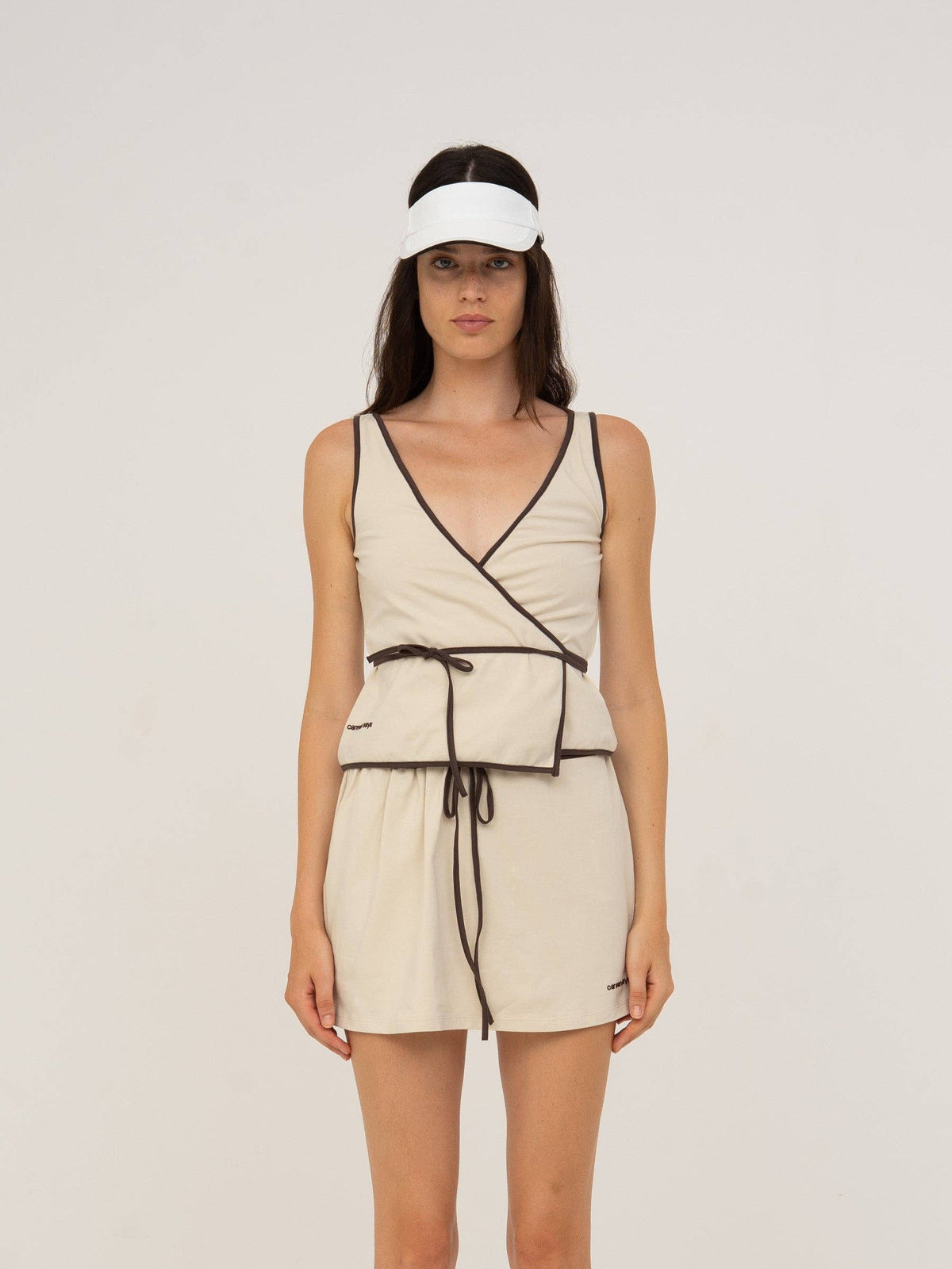 Serve White Sports Wrap top