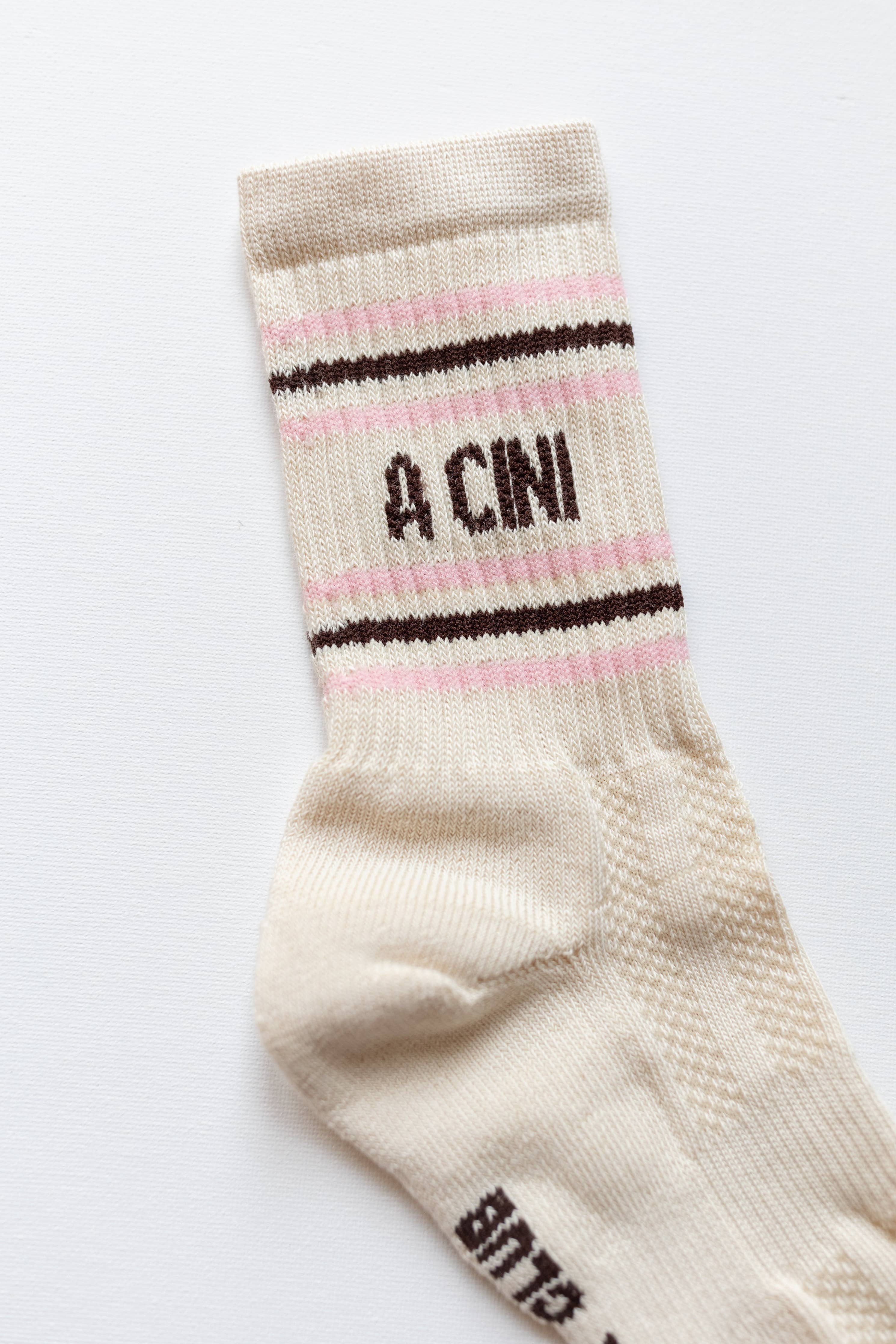 "Will Run For a Cini Bun" sports socks