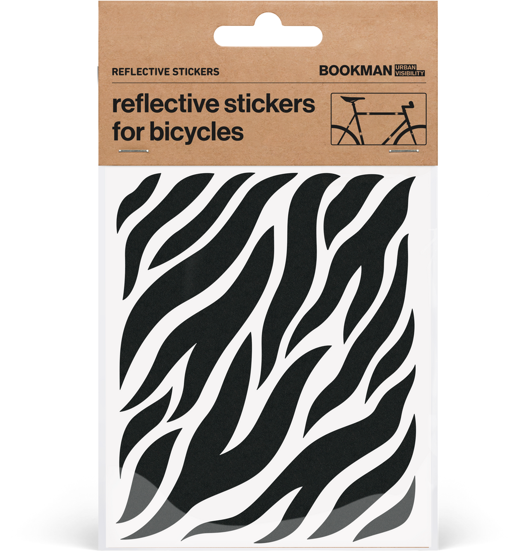 Reflective Stickers Zebra Black