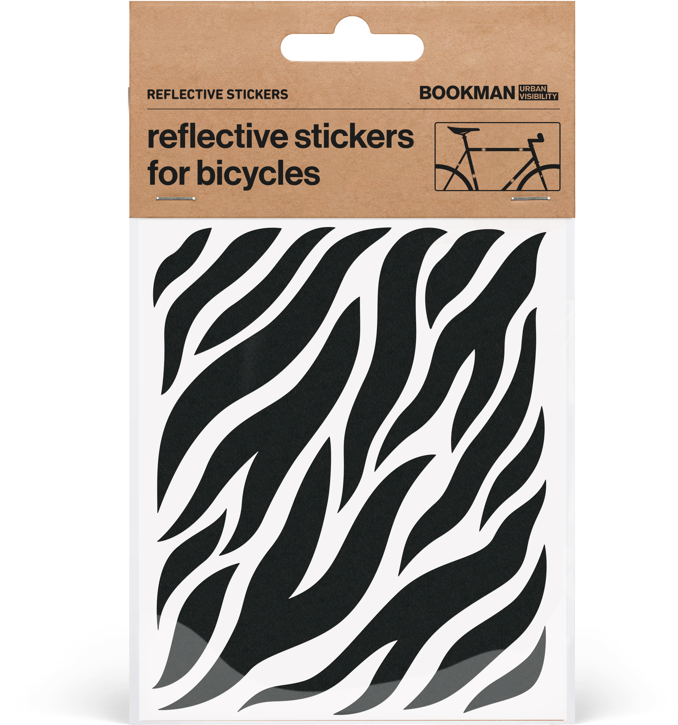 Reflective Stickers Zebra Black