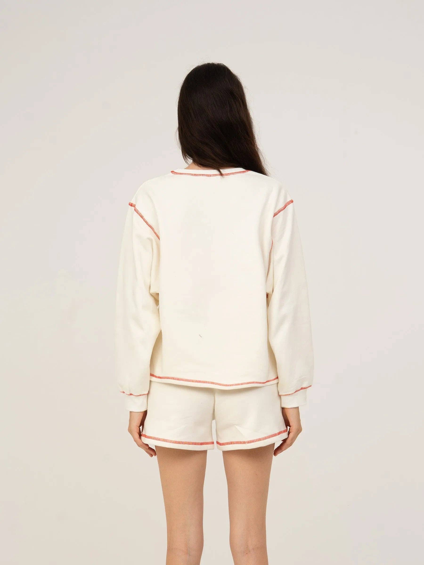 Form White Jersey Sweatshirt