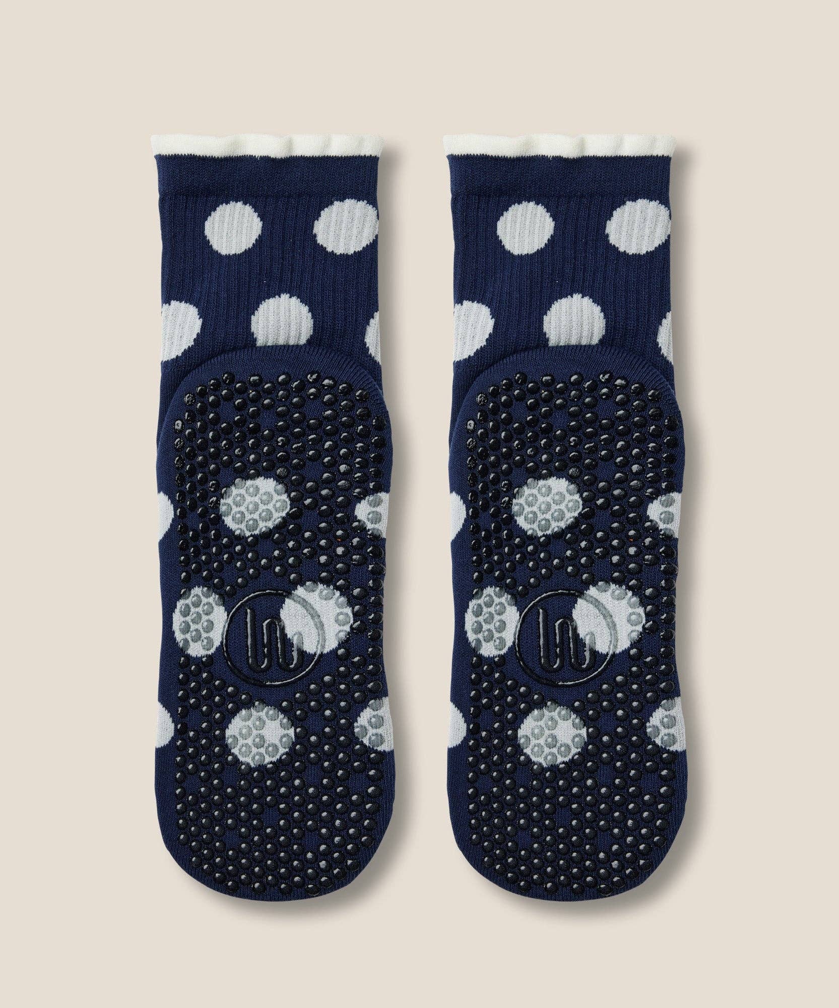 Crew Grip Socks - Polka Dot Navy