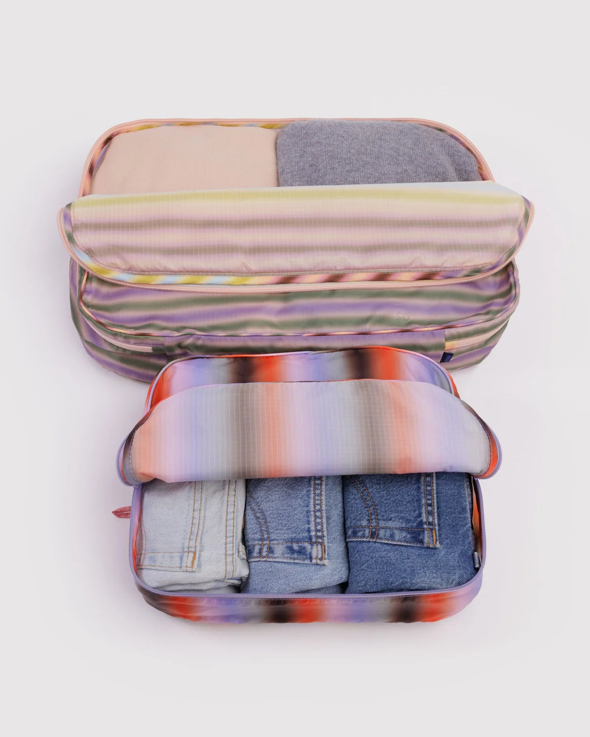 Large Packing Cube Set Gradient Stripes