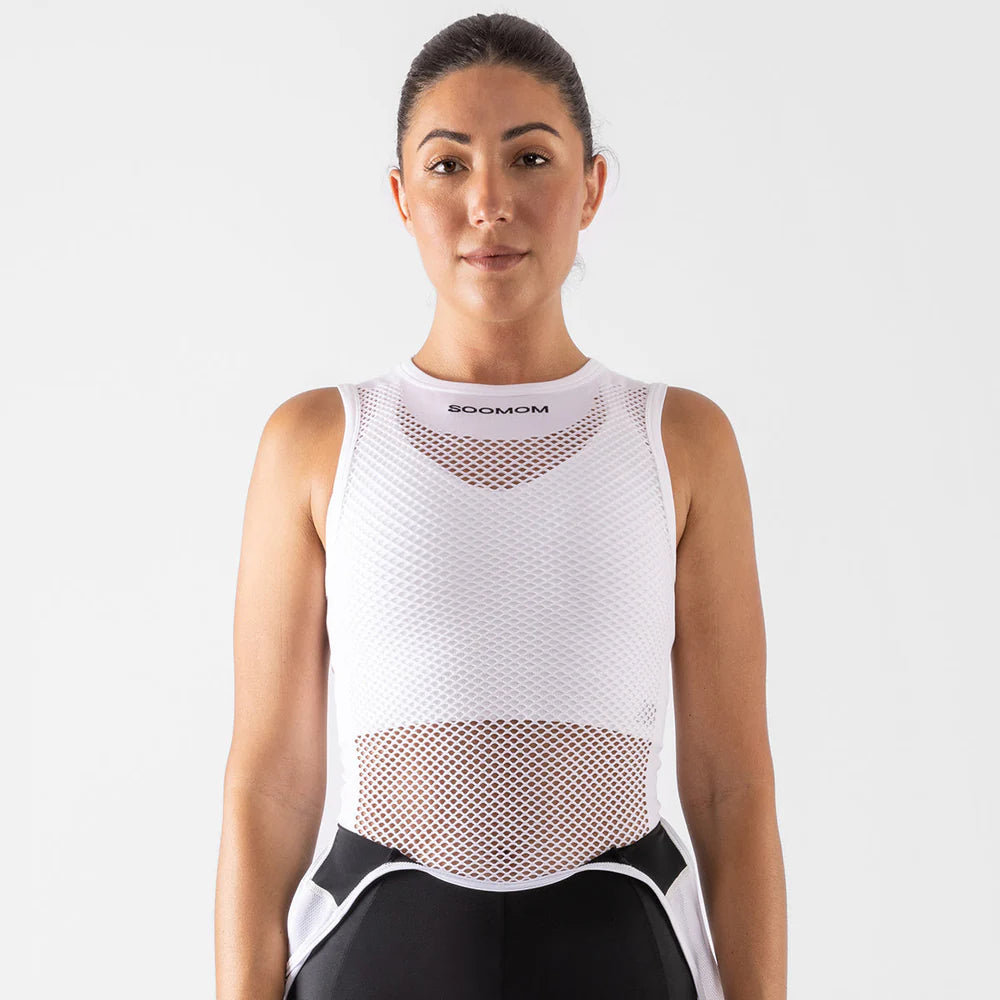 All-Round Mesh Singlet Base Layer - White