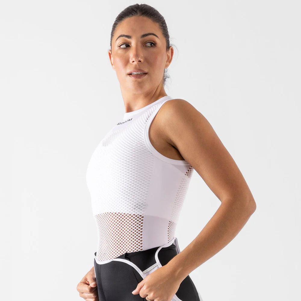 All-Round Mesh Singlet Base Layer - White